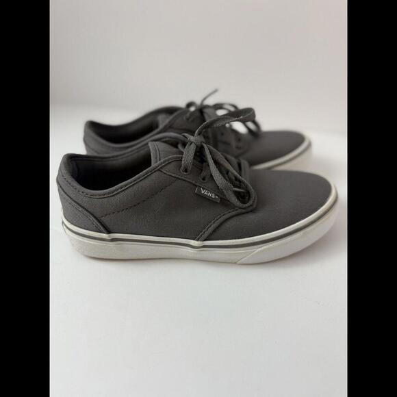 VANS Atwood Big Kids‎ Youth Girls Boys Pewter White Canvas Shoes Sneakers sz 4 - Picture 4 of 7